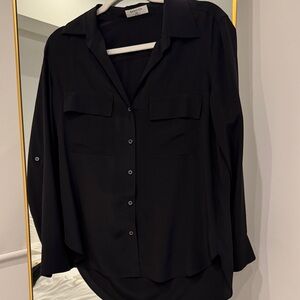 Black Button-Down Women's Shirt